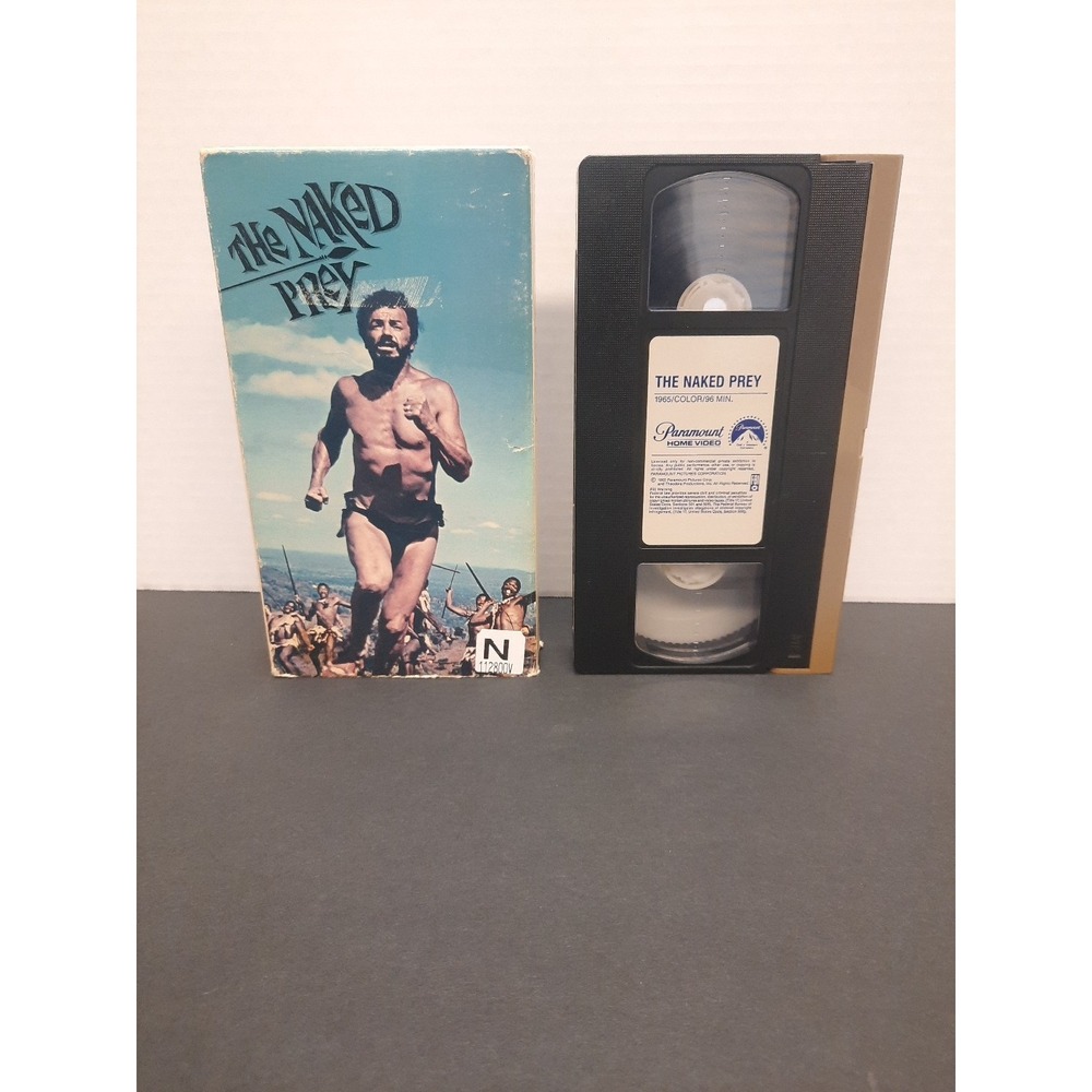 The Naked Prey  VHS Tape TESTED Rare Horror Cult Cannibal Pre-Owned